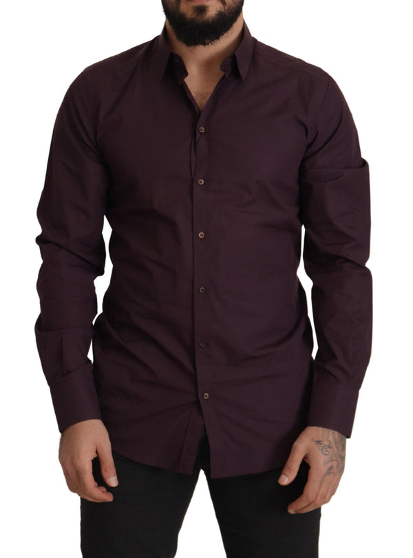 Regal Purple Slim Fit Dress Shirt Dolce & Gabbana