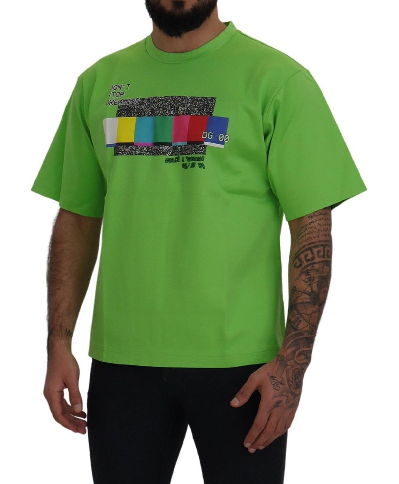 Chic Green Crewneck Short Sleeve Tee Dolce & Gabbana