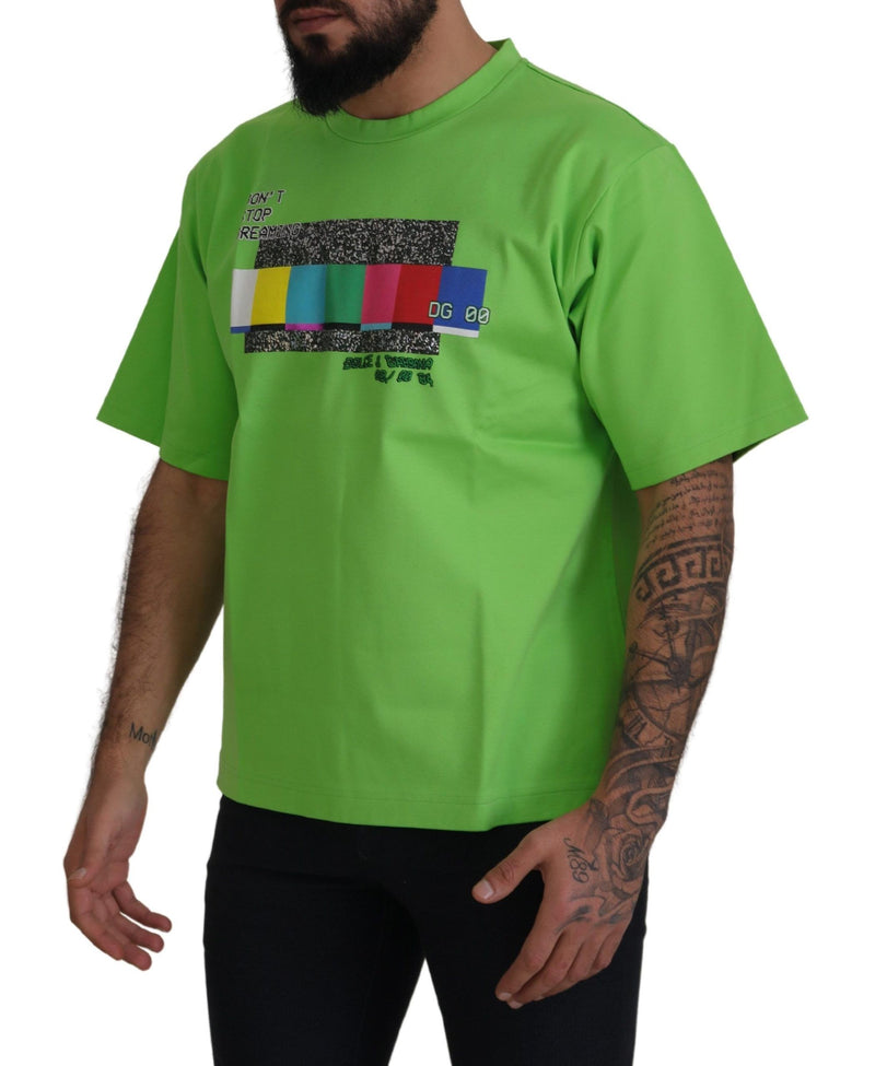 Chic Green Crewneck Short Sleeve Tee Dolce & Gabbana