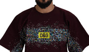 Bordeaux Crewneck Cotton Tee Dolce & Gabbana