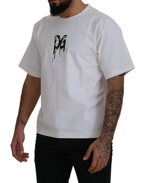 Timeless White Logo Crewneck Tee Dolce & Gabbana