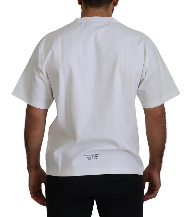 Timeless White Logo Crewneck Tee Dolce & Gabbana