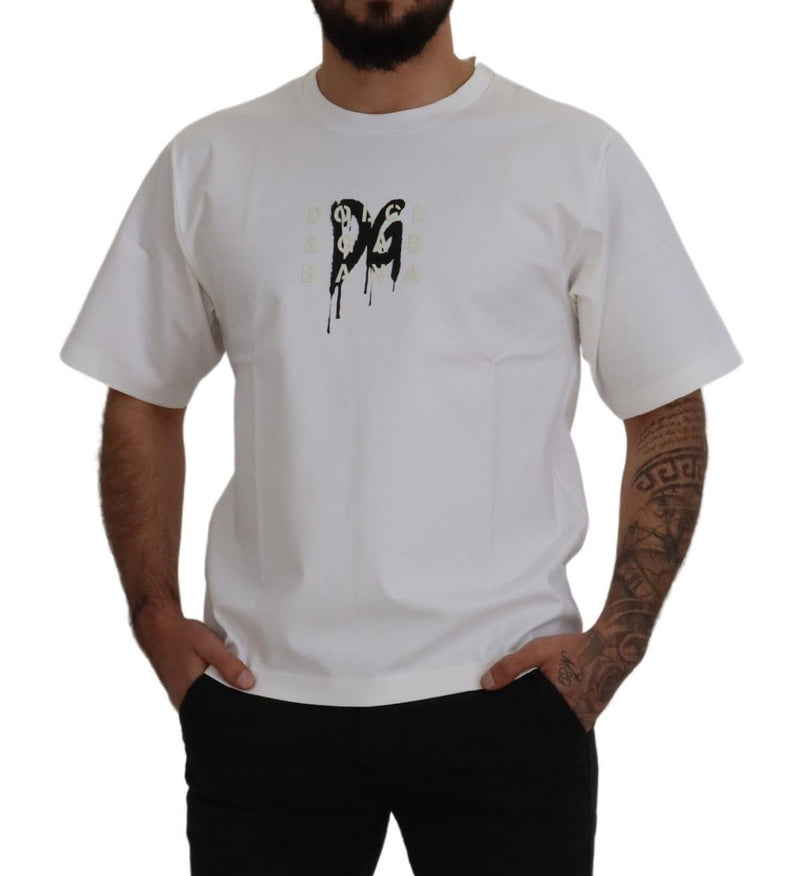 Timeless White Logo Crewneck Tee Dolce & Gabbana