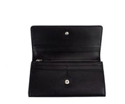 Porter Black Grained Leather Branded Logo Embossed Clutch Flap Wallet Burberry