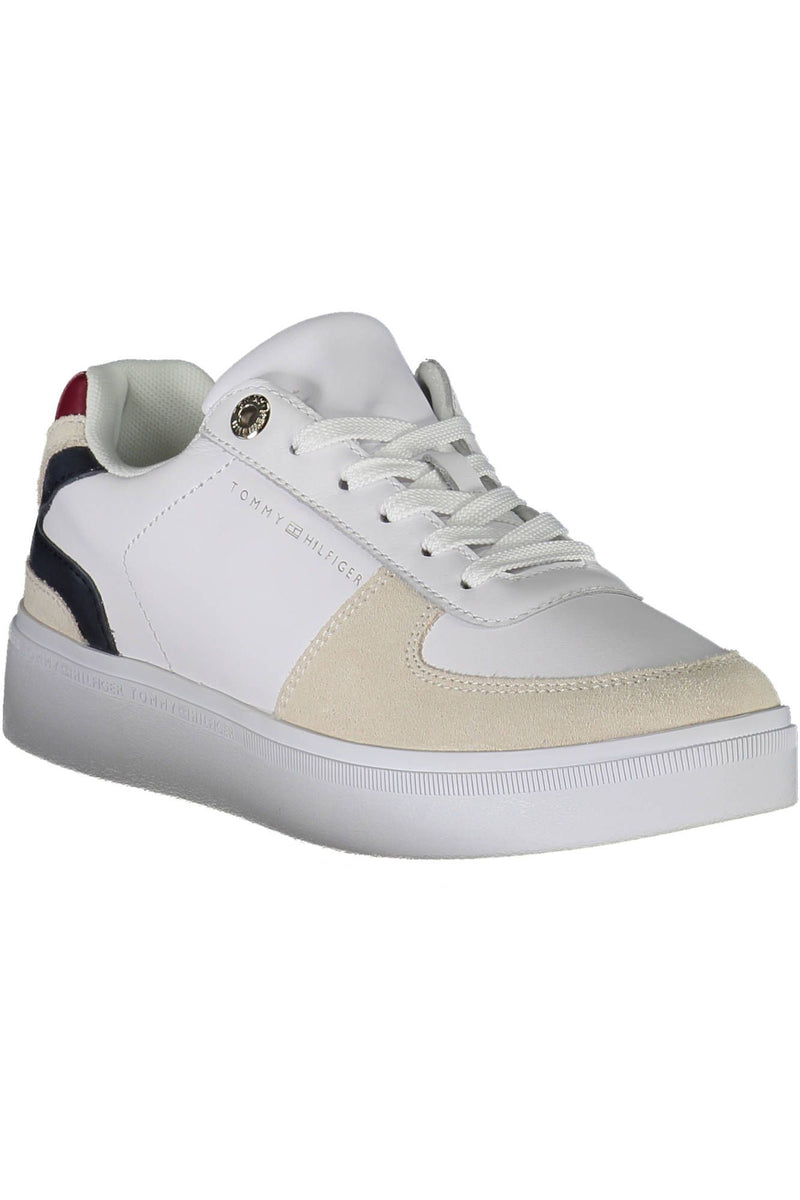 White Leather Women Sneaker Tommy Hilfiger