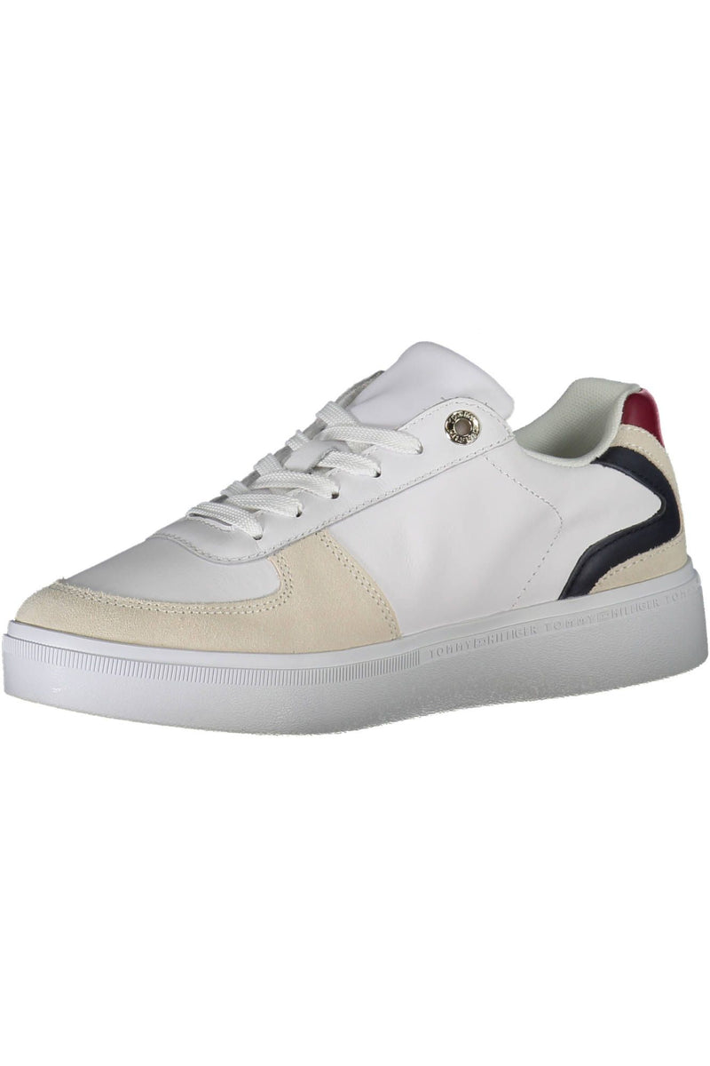 White Leather Women Sneaker Tommy Hilfiger