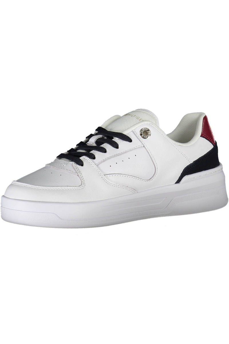 White Leather Women Sneaker Tommy Hilfiger