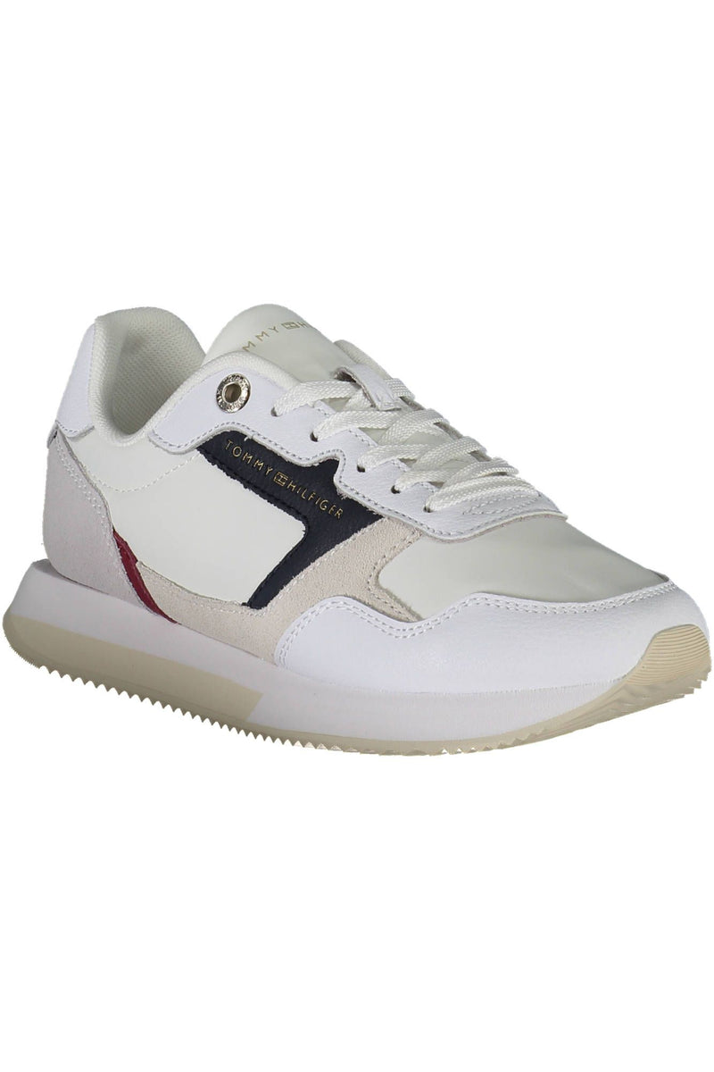 White Leather Women Sneaker Tommy Hilfiger