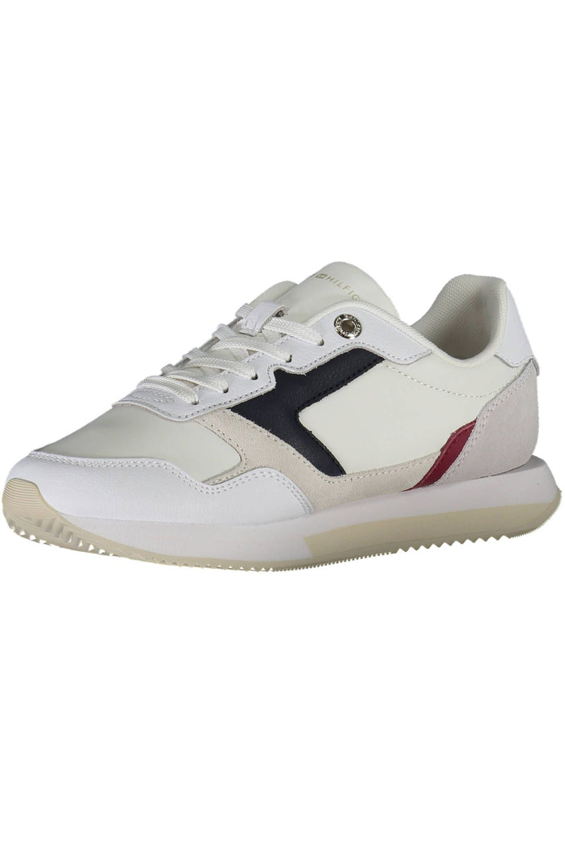 White Leather Women Sneaker Tommy Hilfiger