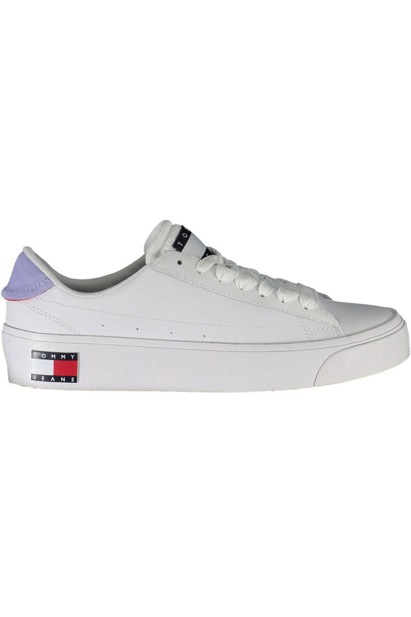 White Leather Women Sneaker Tommy Hilfiger