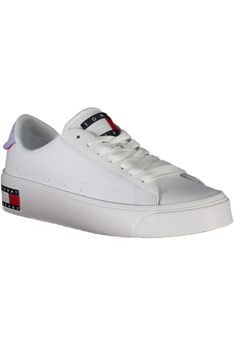 White Leather Women Sneaker Tommy Hilfiger