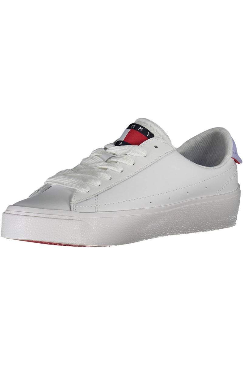 White Leather Women Sneaker Tommy Hilfiger