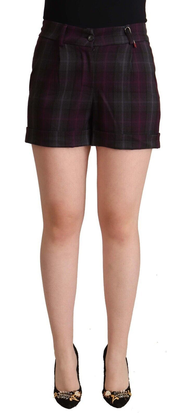 Multicolor Mid Waist Checkered Shorts BENCIVENGA