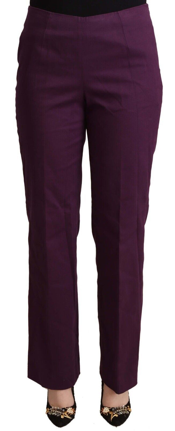 Elegant Violet High Waist Tapered Pants BENCIVENGA