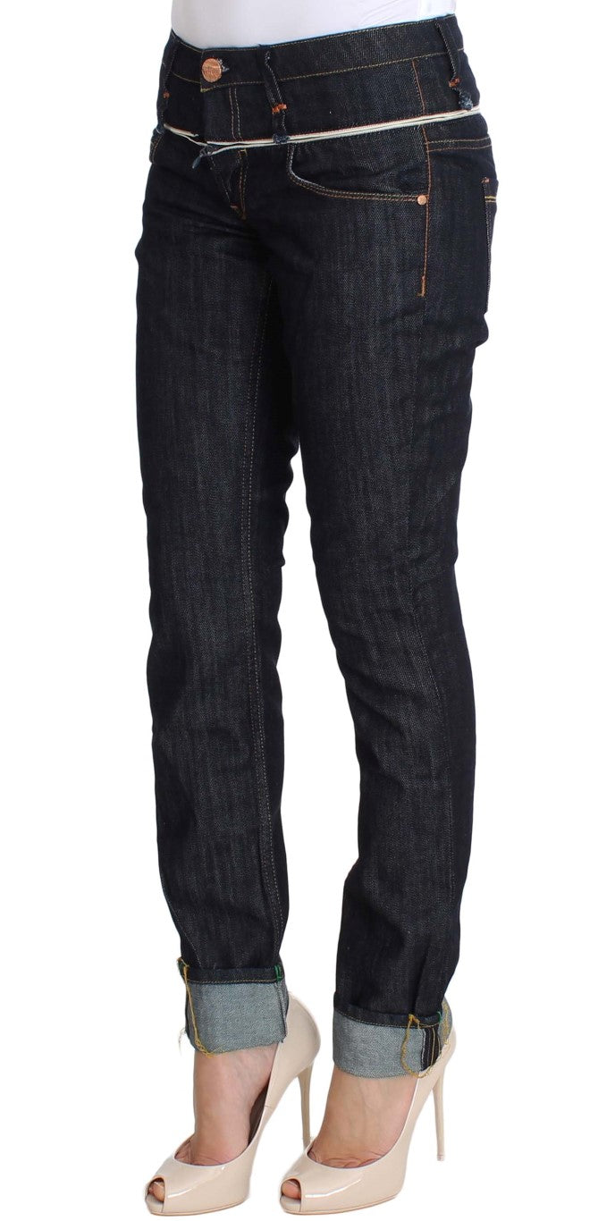 Elegant Straight Leg Dark Blue Jeans Acht