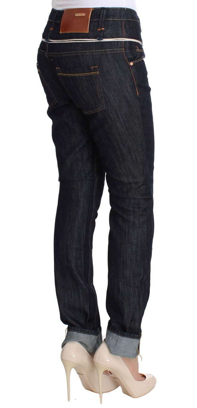 Elegant Straight Leg Dark Blue Jeans Acht