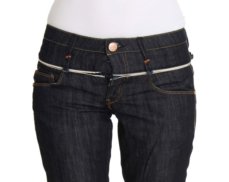 Elegant Straight Leg Dark Blue Jeans Acht