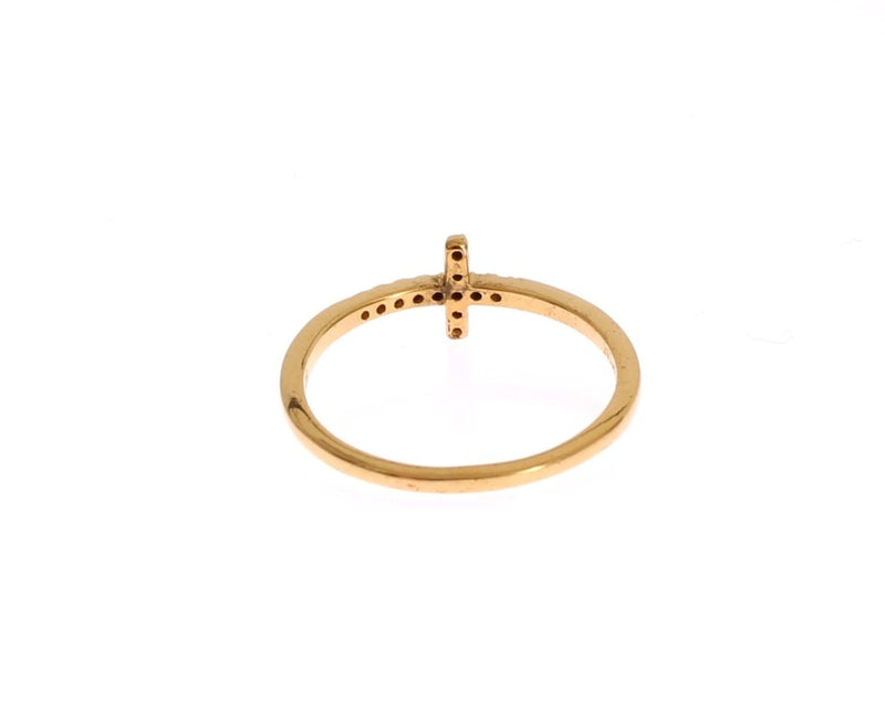 Chic Handmade Golden CZ Crystal Ring Nialaya