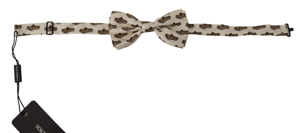 Elegant Car Print Silk Bow Tie Dolce & Gabbana