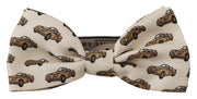 Elegant Car Print Silk Bow Tie Dolce & Gabbana