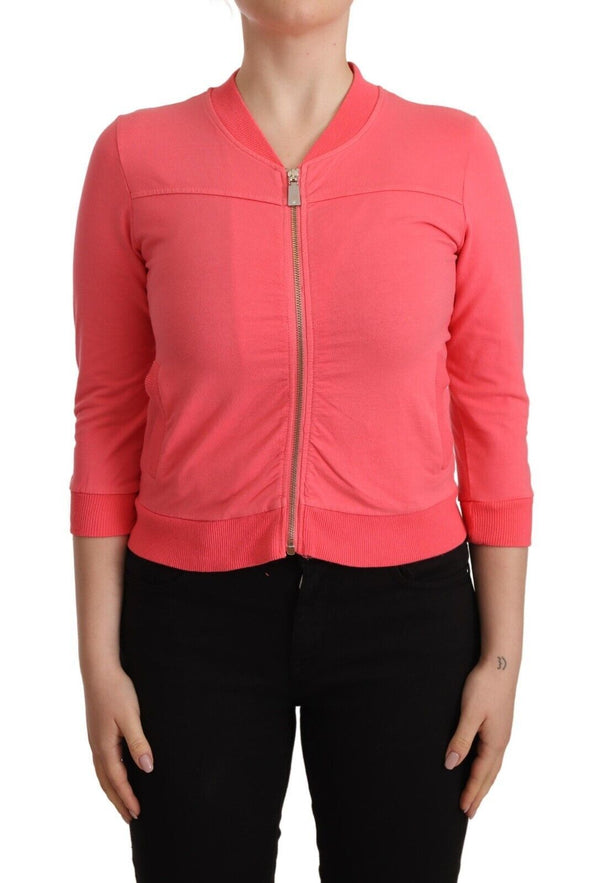 Elegant Pink Full Zip Sweater Blumarine