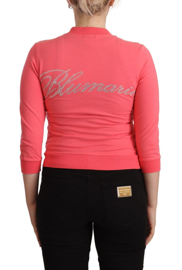 Elegant Pink Full Zip Sweater Blumarine