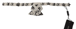 Elegant Silk Crown-Patterned Bow Tie Dolce & Gabbana