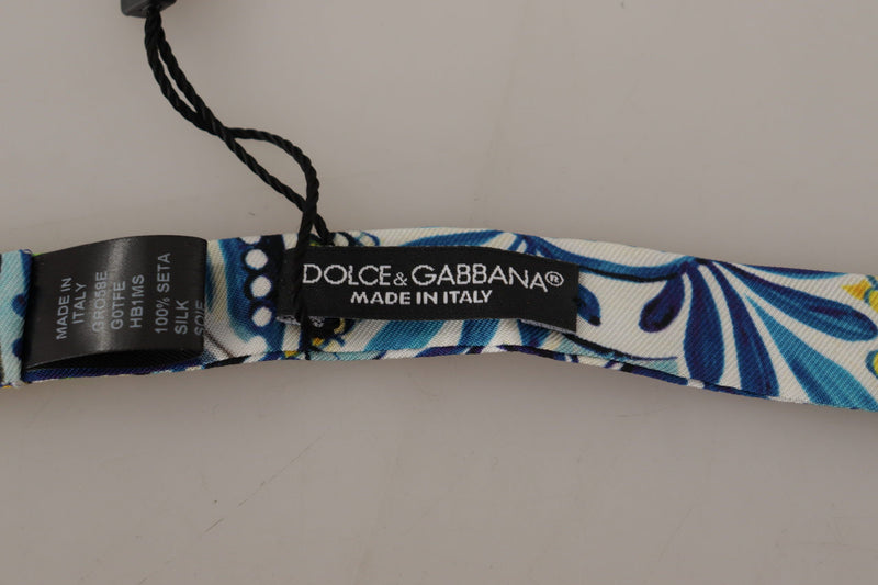 Majolica Print Silk Bow Tie Dolce & Gabbana