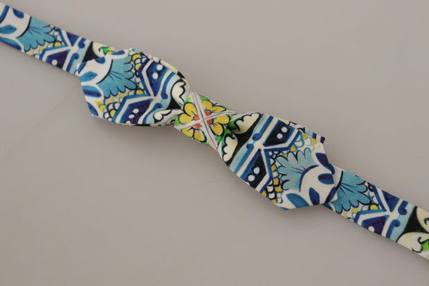 Majolica Print Silk Bow Tie Dolce & Gabbana