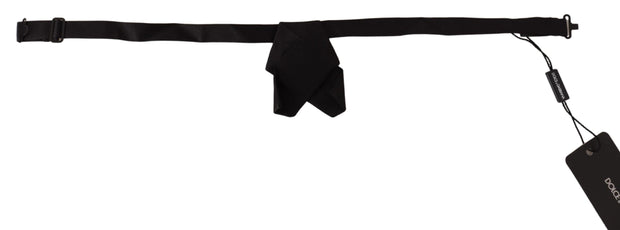 Elegant Black Silk Bow Tie Dolce & Gabbana