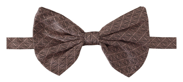 Elegant Silk Gray Bow Tie - Men's Formalwear Dolce & Gabbana