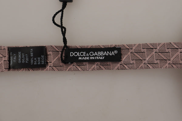 Elegant Silk Gray Bow Tie - Men's Formalwear Dolce & Gabbana