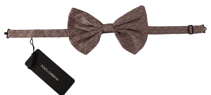 Elegant Silk Gray Bow Tie - Men's Formalwear Dolce & Gabbana