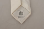 Elegant White Silk Men's Tie Dolce & Gabbana