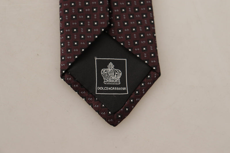 Elegant Geometric Silk Bow Tie Dolce & Gabbana