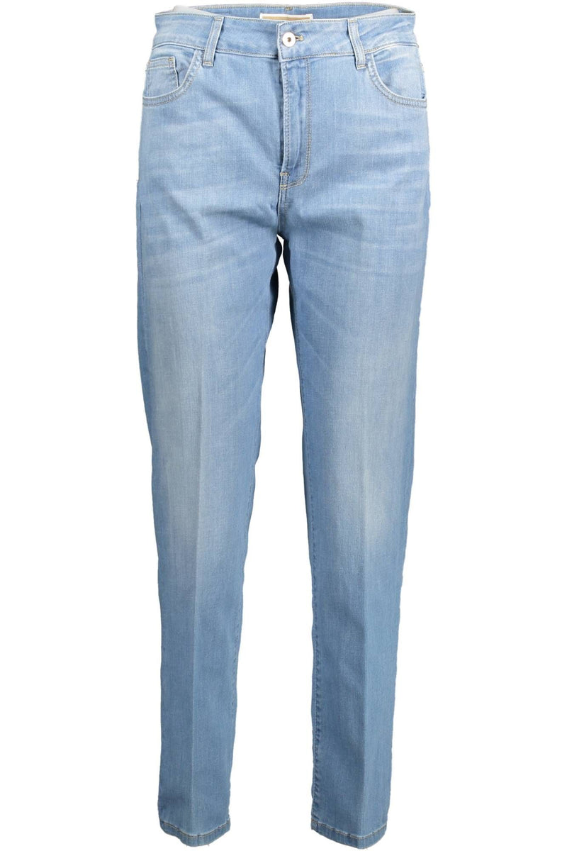 Light Blue Cotton Women Jeans Kocca