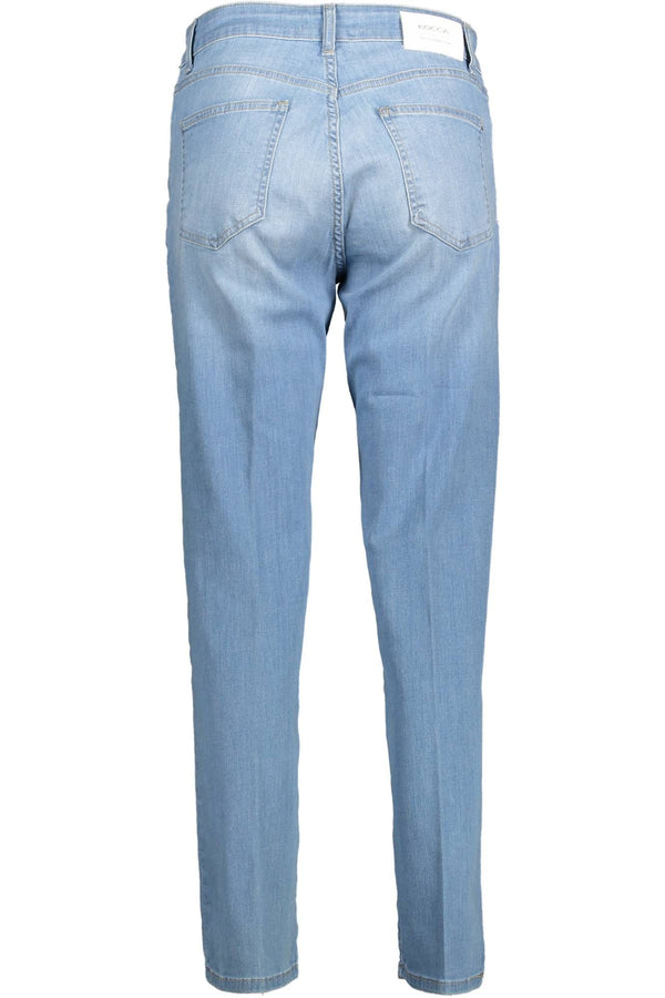 Light Blue Cotton Women Jeans Kocca