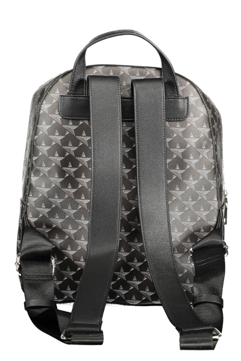 Black PVC Women Backpack BYBLOS