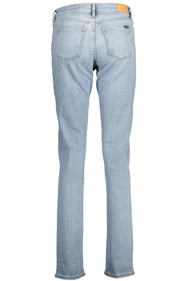 Light Blue Cotton Women Jeans Gant