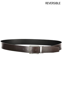 Brown Leather Men Belt Calvin Klein