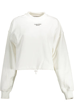 White Cotton Women Sweater Calvin Klein