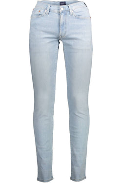 Light Blue Cotton Men Jeans Gant