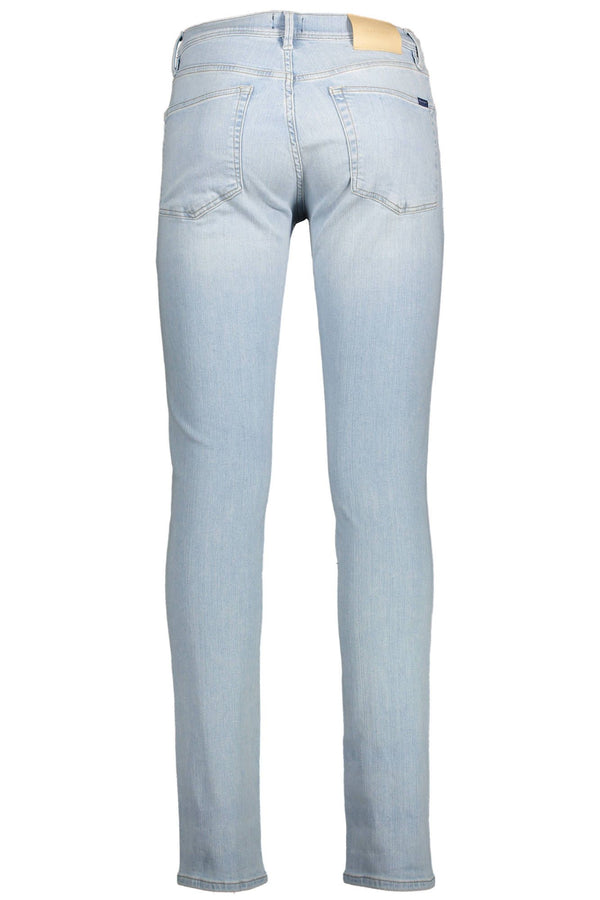 Light Blue Cotton Men Jeans Gant