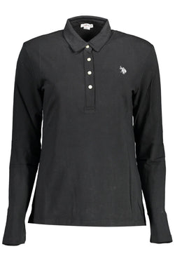 Black Cotton Women Polo Shirt U.S. POLO ASSN.