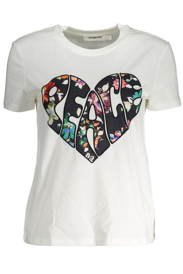 White Cotton Women's Top Desigual