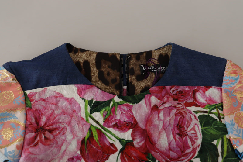 Patchwork Sheath Mini Dress - Multicolor Elegance Dolce & Gabbana