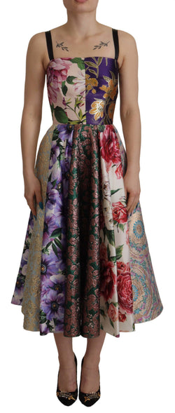 Patchwork Elegance Silk Blend Dress Dolce & Gabbana