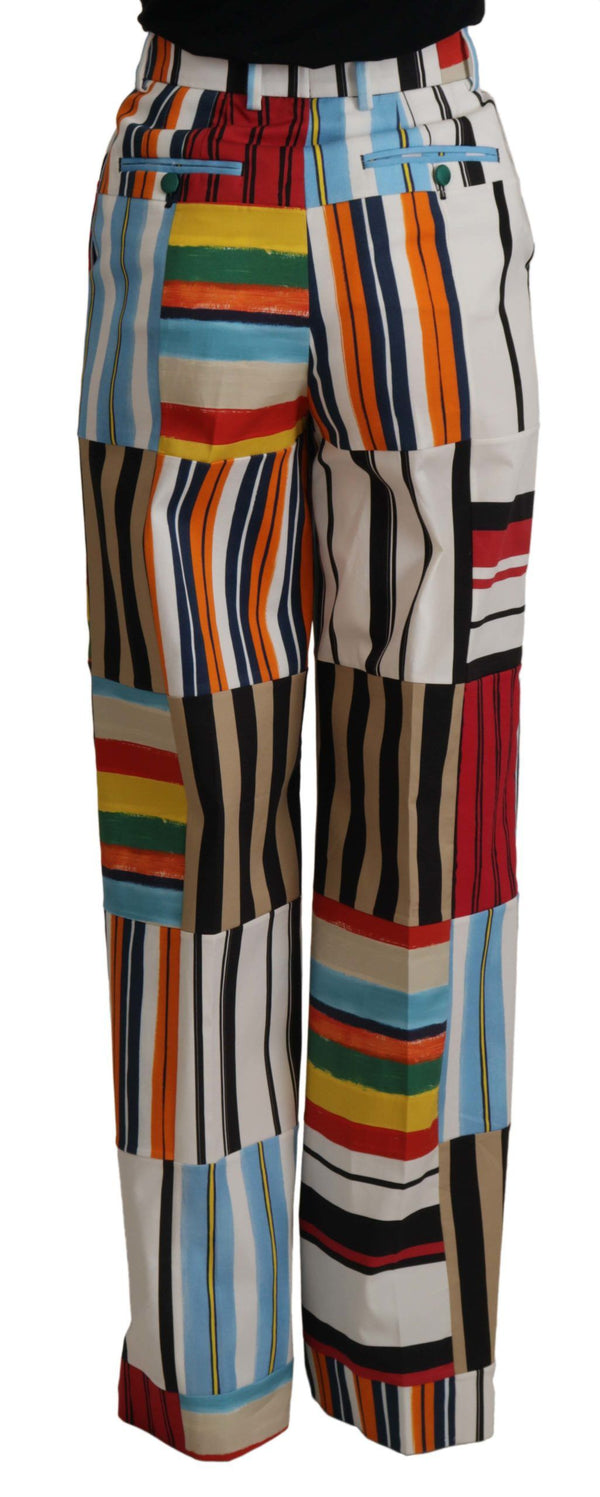 Elegant High Waist Striped Trousers Dolce & Gabbana