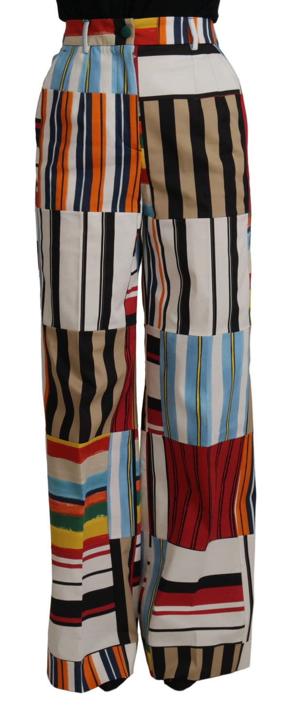 Elegant High Waist Striped Trousers Dolce & Gabbana