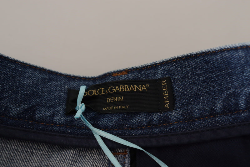 Patchwork Jacquard Denim Relaxed Jeans Dolce & Gabbana